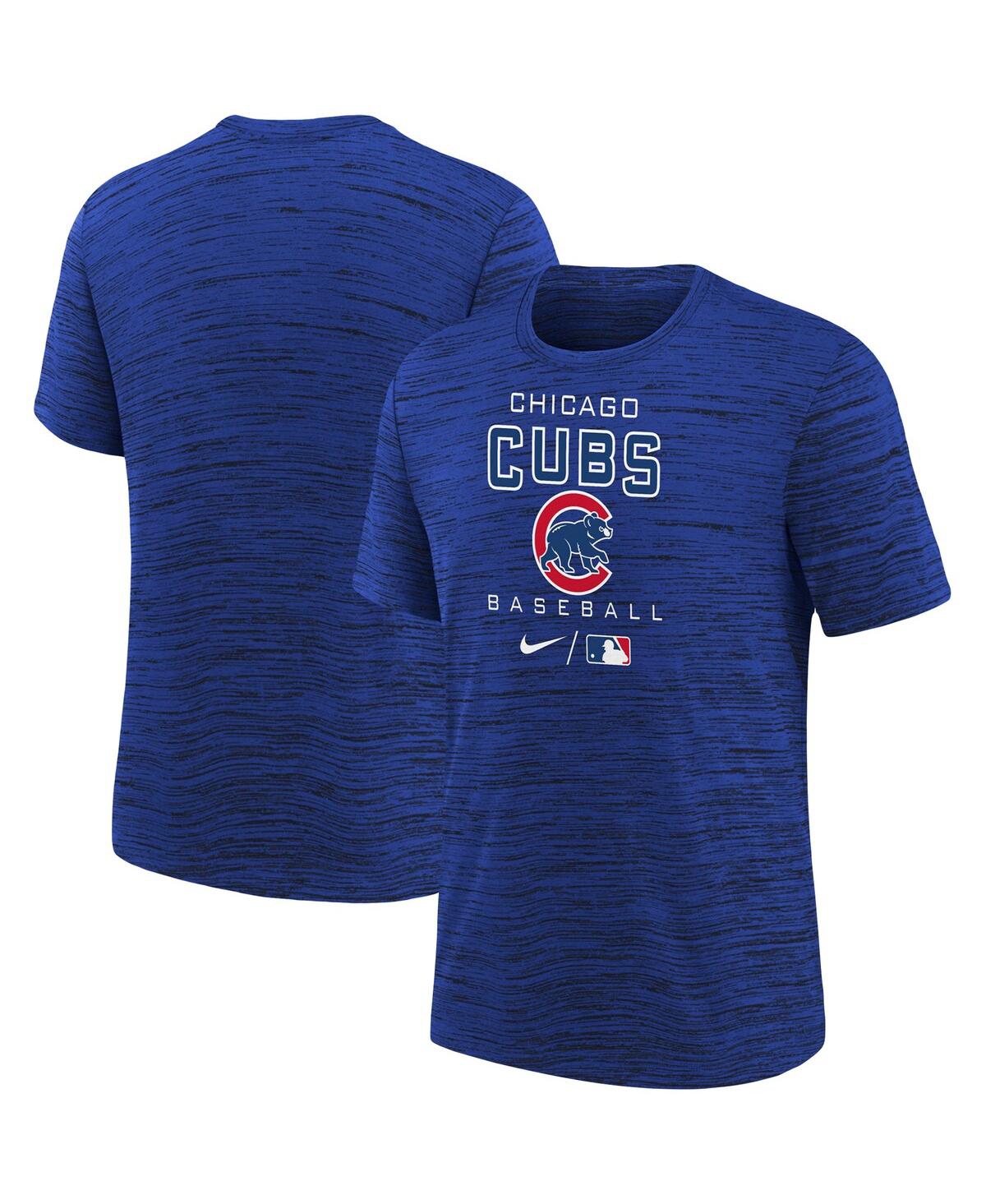 Youth Boys Nike Royal Chicago Cubs Authentic Collection Practice Velocity Space-Dye Performance T-shirt