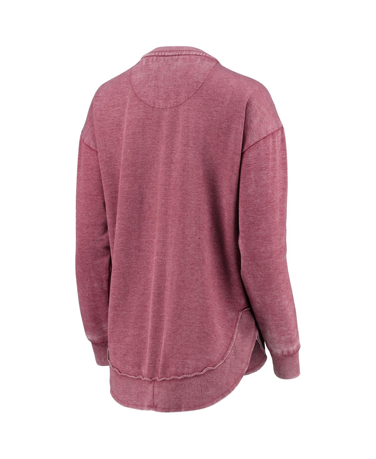 Women's PressboxAlabamaTide Vintage-Like Wash Pullover Sweatshirt - Crimson