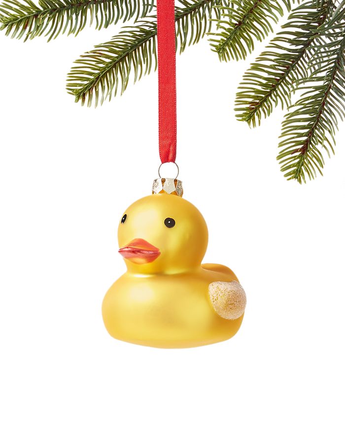 Holiday Lane Baby's First Glass Duck Ornament, Created for Macy's Macy's