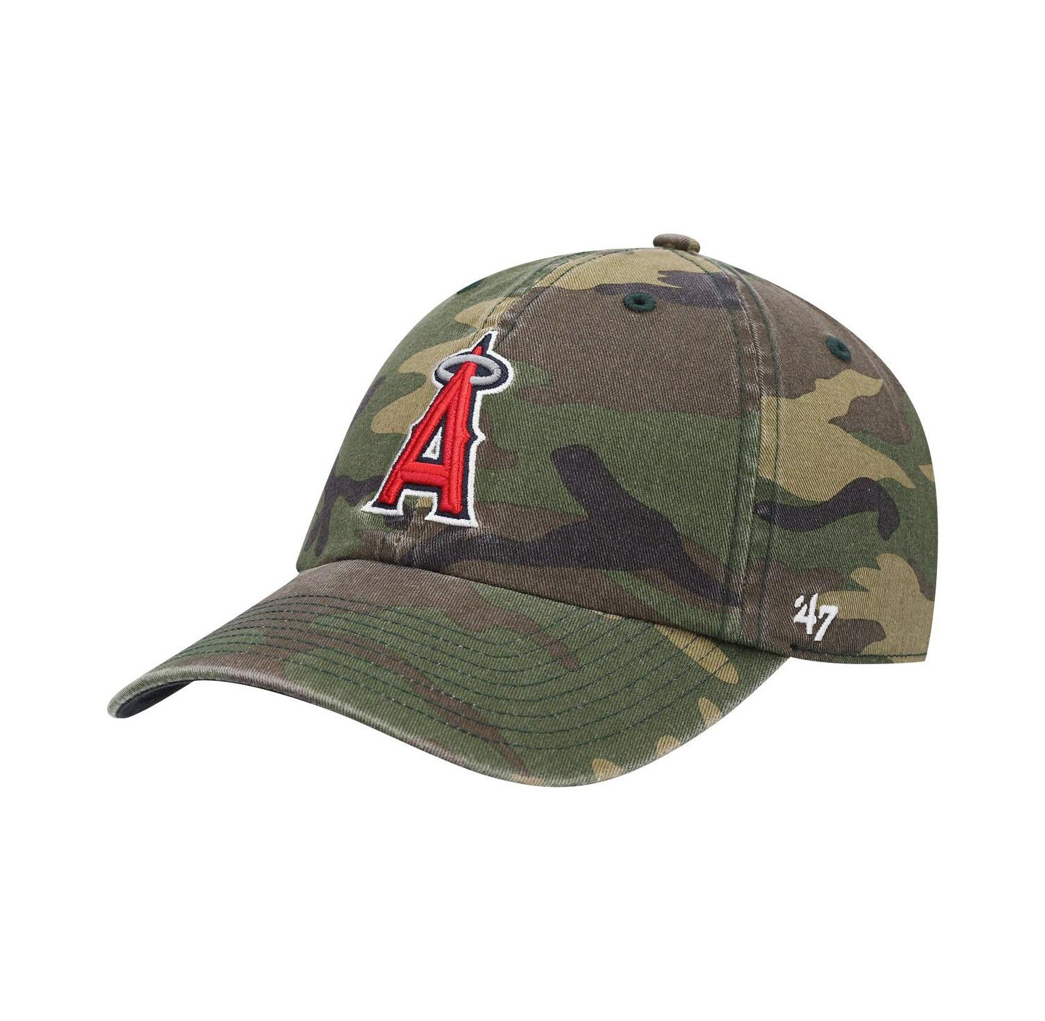 Men's '47 Camo Los Angeles Angels Team Clean Up Adjustable Hat