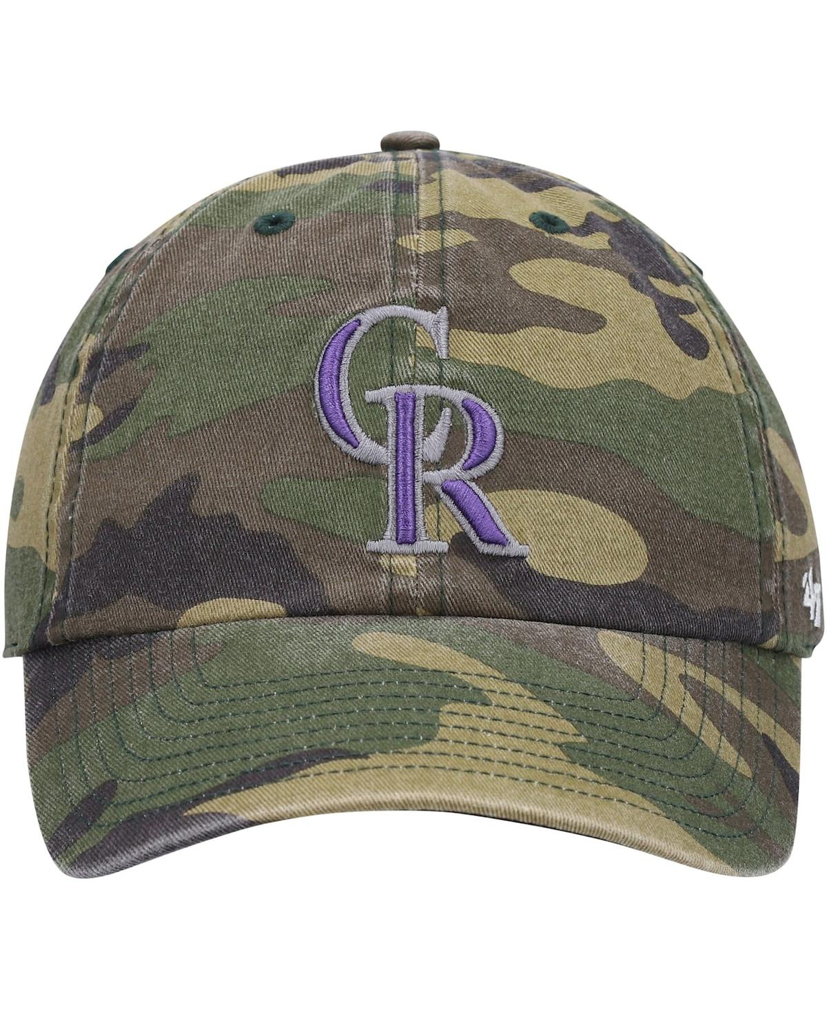 47 Brand Men's '47 Camo Colorado Rockies Team Clean Up Adjustable Hat In Camo