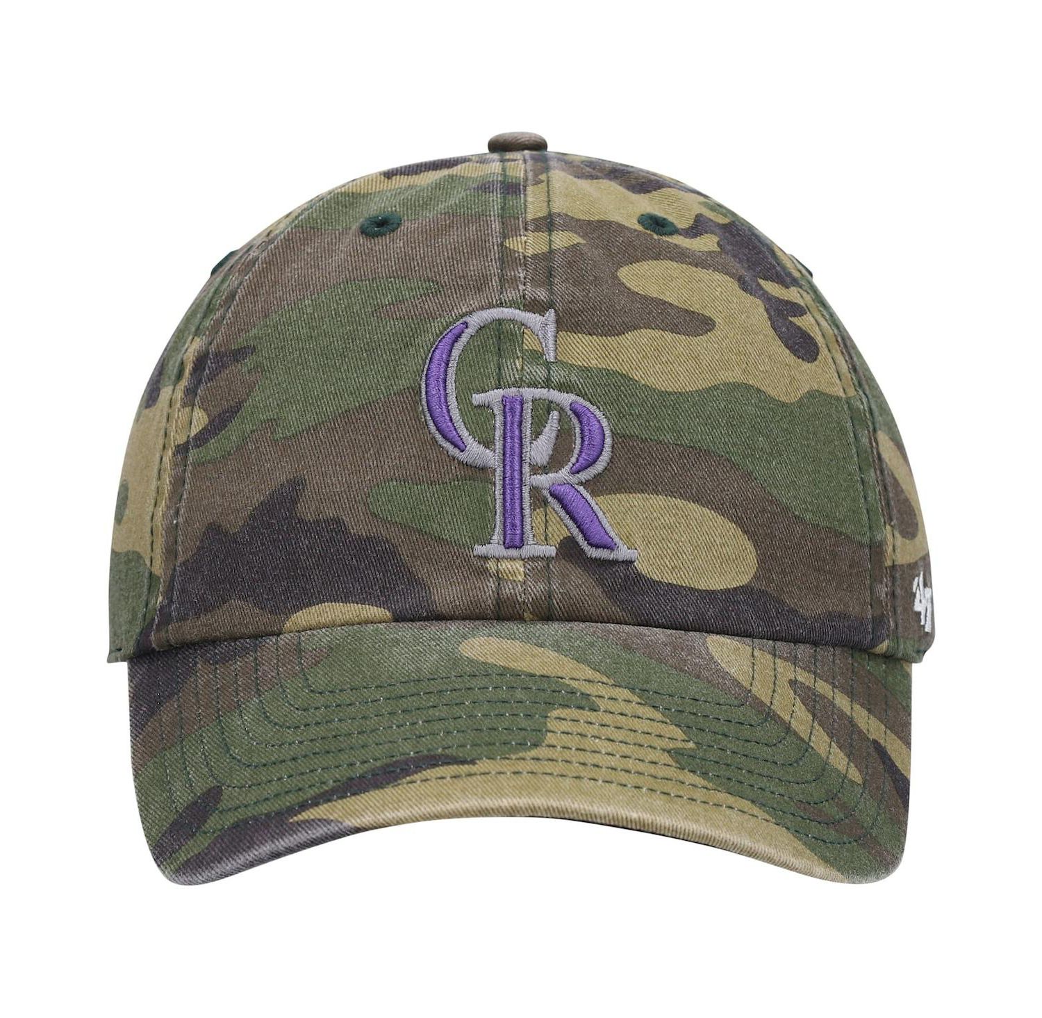 Men's '47 Camo Colorado Rockies Team Clean Up Adjustable Hat