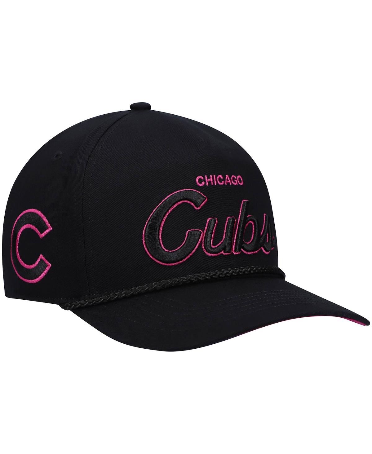 47 Brand Men's '47 Black Chicago Cubs Hitch Orchid Undervisor Snapback Hat