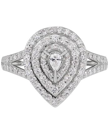 Macy's pear online shaped engagement ring