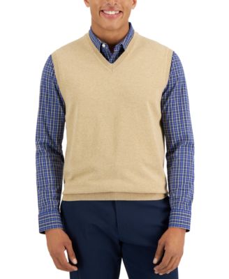 Men's Solid V-Neck Sweater Vest