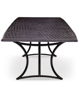 Wythburn Mix and Match 110"x 42" Cast Aluminum Outdoor Extension Dining Table, Created for Macy's