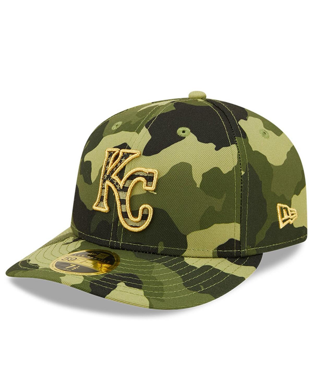 NEW ERA MEN'S NEW ERA CAMO KANSAS CITY ROYALS 2022 ARMED FORCES DAY ON-FIELD LOW PROFILE 59FIFTY FITTED HAT 