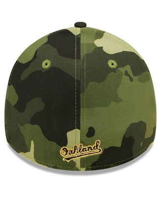 Men's Camo Oakland Athletics 2022 Armed Forces Day 39THIRTY Flex Hat