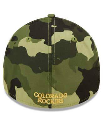 Men's Camo Colorado Rockies 2022 Armed Forces Day 39THIRTY Flex Hat