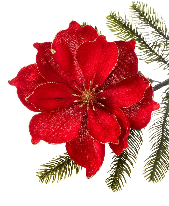 Holiday Lane Christmas Cheer Flower ClipOn Ornament, Created for Macy