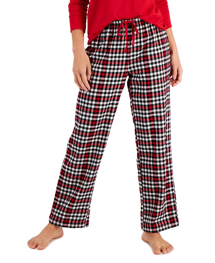 Charter Club Women's Yarn Dyed Flannel Plaid Pajama Pants, Created for ...