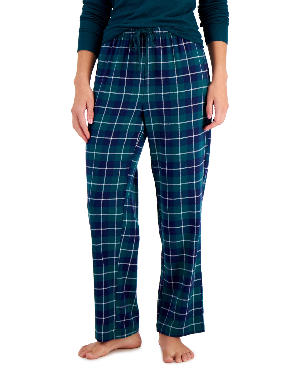 Charter Club Women's Yarn Dyed Flannel Plaid Pajama Pants, Created for Macy's