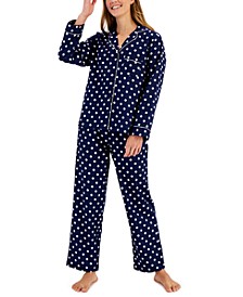 Printed Cotton Flannel Pajama Set, Created for Macy's