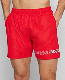 BOSS Men's Recycled-Material Swim Shorts