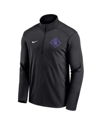 Men's Black Colorado Rockies Diamond Icon Pacer Performance Quarter-Zip Top