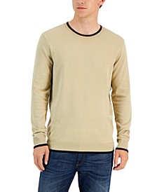 Men's Contrast Edge Crewneck Sweater, Created for Macy's  