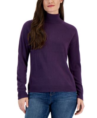 Purple Turtleneck Sweaters for Women 