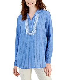 Women's Embroidered Textured Tunic