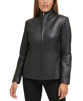Cole Haan Women's Leather Coat & Reviews - Coats & Jackets - Women - Macy's