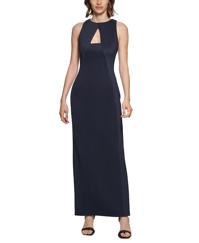 Calvin Klein Women's Solid Seamed Keyhole Gown & Reviews - Dresses - Women  - Macy's