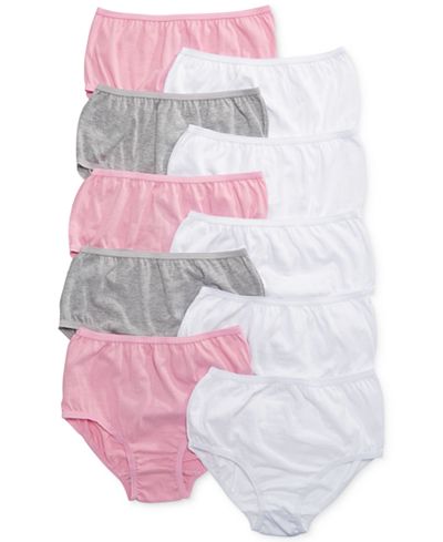 Maidenform Girls' or Little Girls' 10-Pack Cotton Briefs