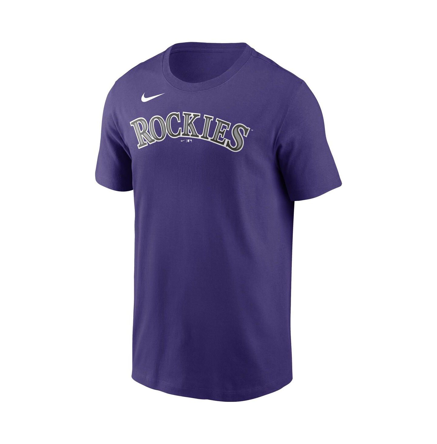 Мужская футболка Nike Kris Bryant Purple Colorado Rockies Player Name & Number — фото 3