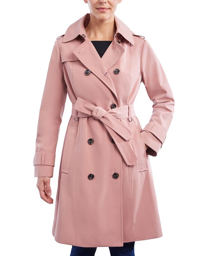 London Fog Women's Double-Breasted Hooded Trench Coat - Macy's