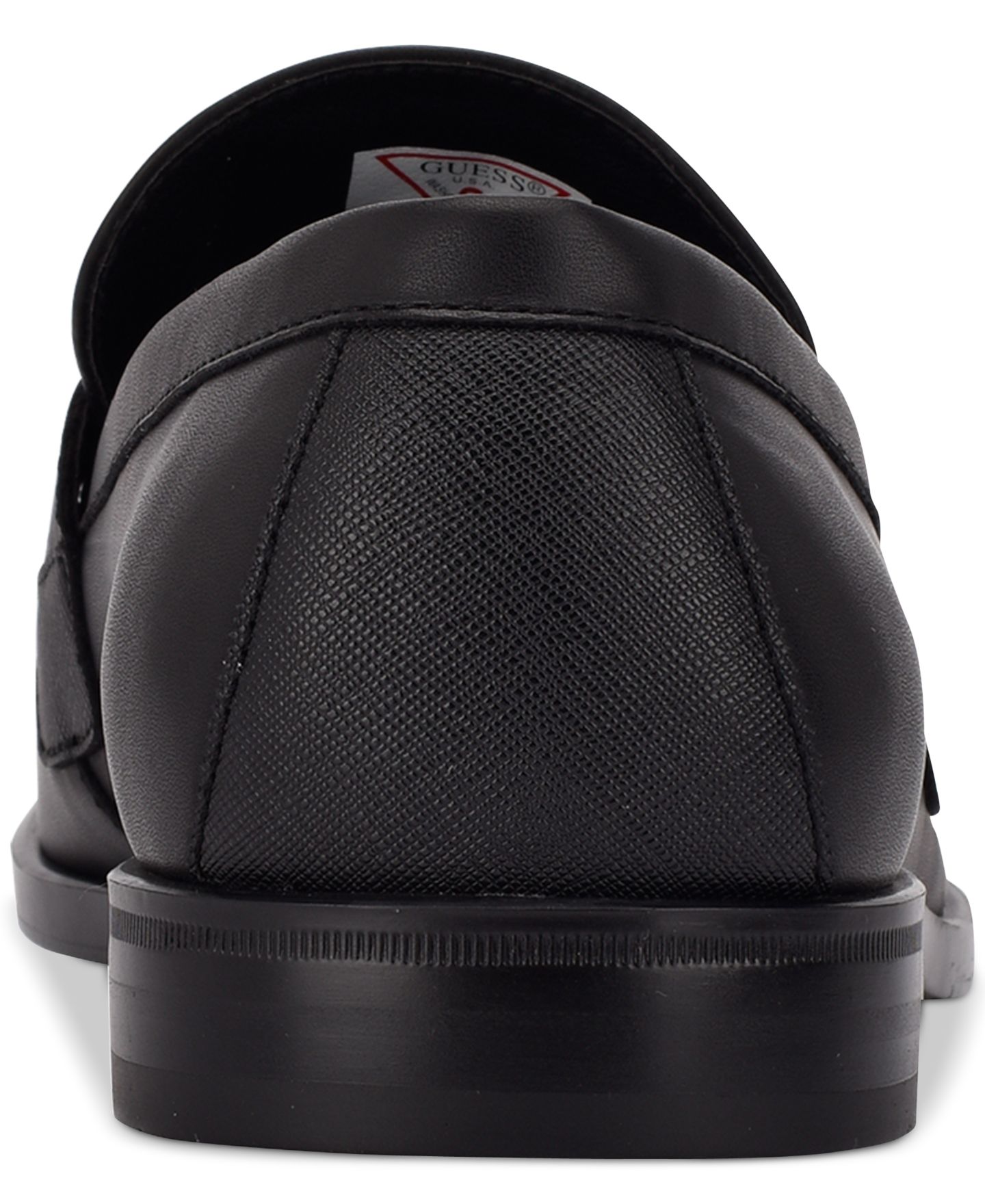 Мужские туфли GUESS Hamlin Faux-Leather Slip-On Dress Shoes, цвет: Чёрный — фото 2