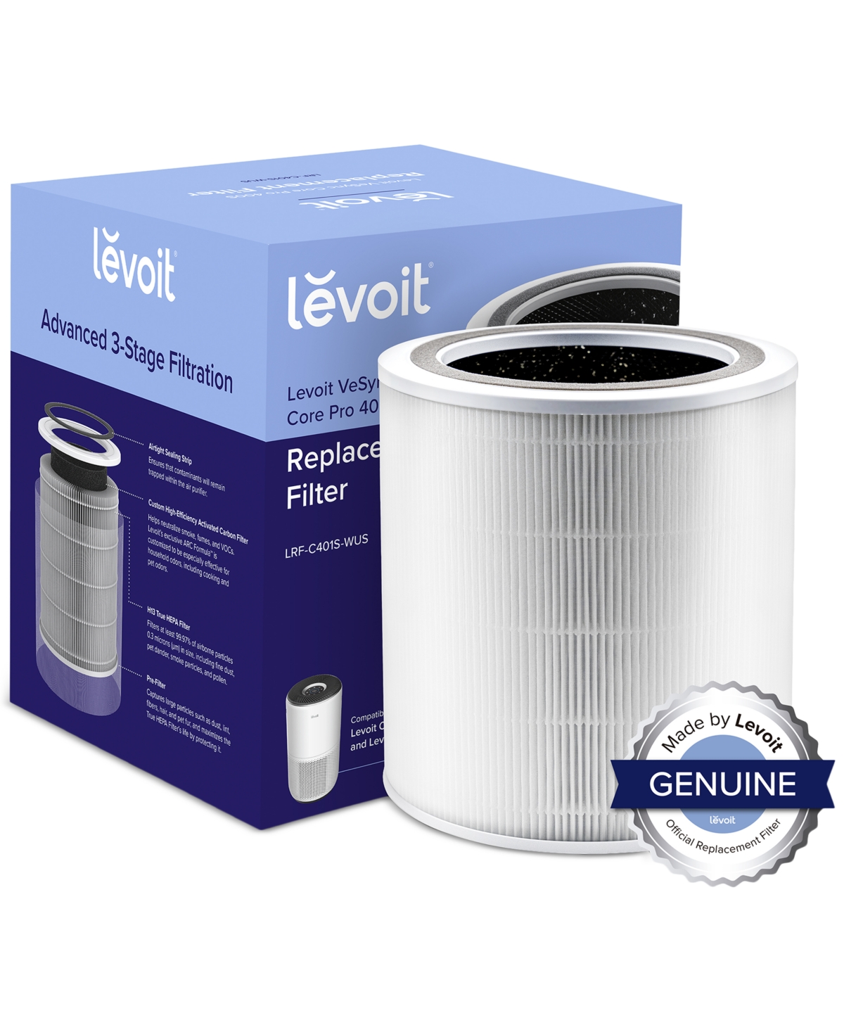Shop Levoit Replacement Filter For Core 400s In White