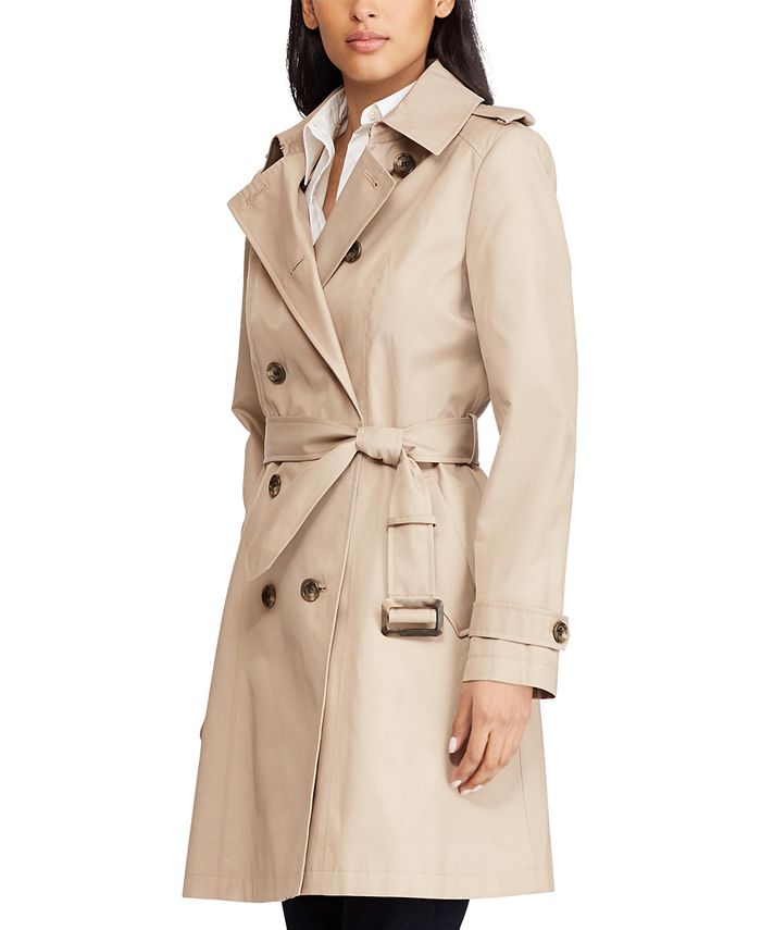 Lauren Ralph Lauren Women's Belted Water Resistant Trench Coat ...