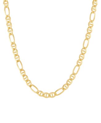 Italian Gold - Figaro/Mariner Link 22" Chain Necklace in 10k Gold