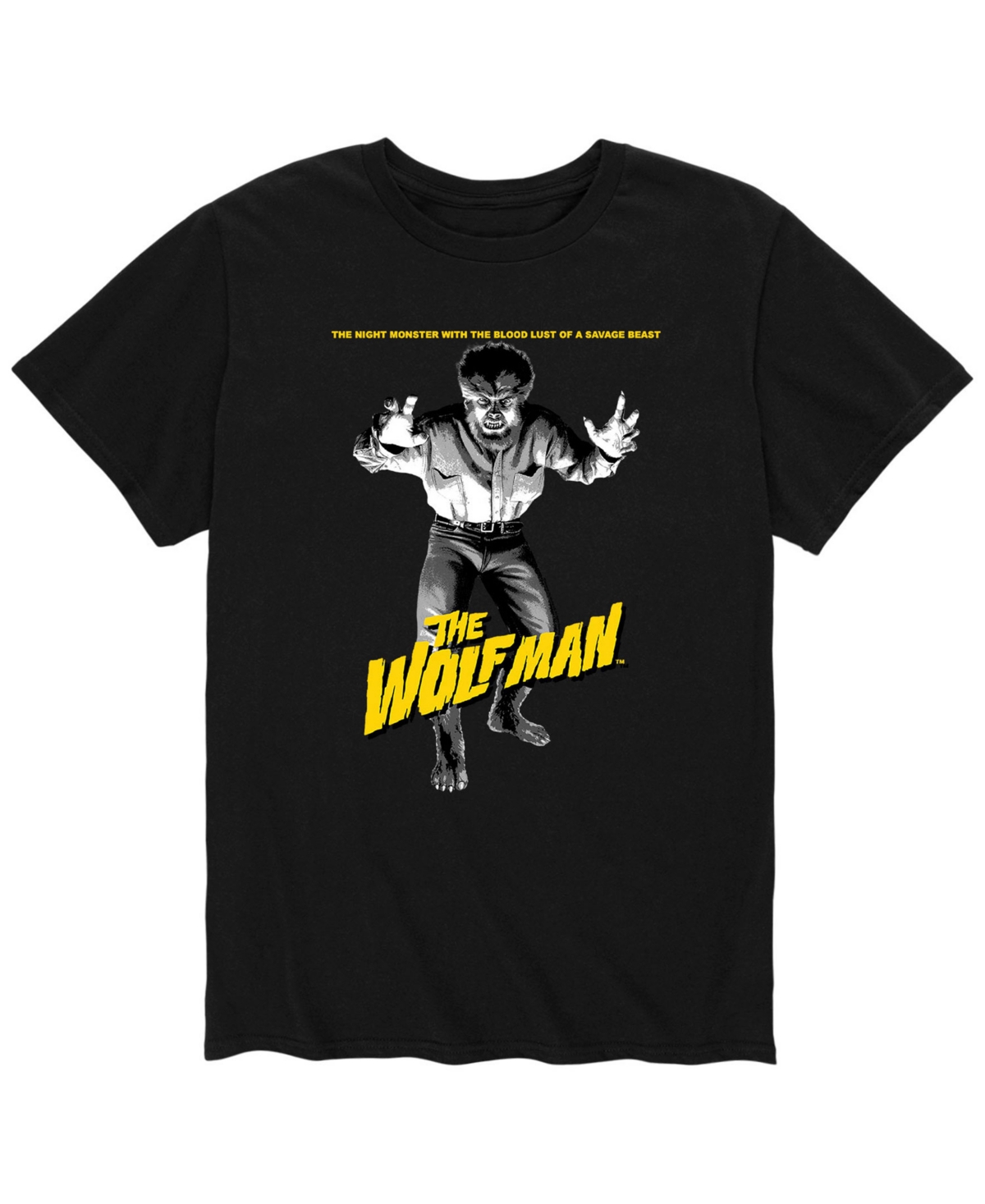 Airwaves Men's Universal Classic Monster The Wolfman T-shirt In Black
