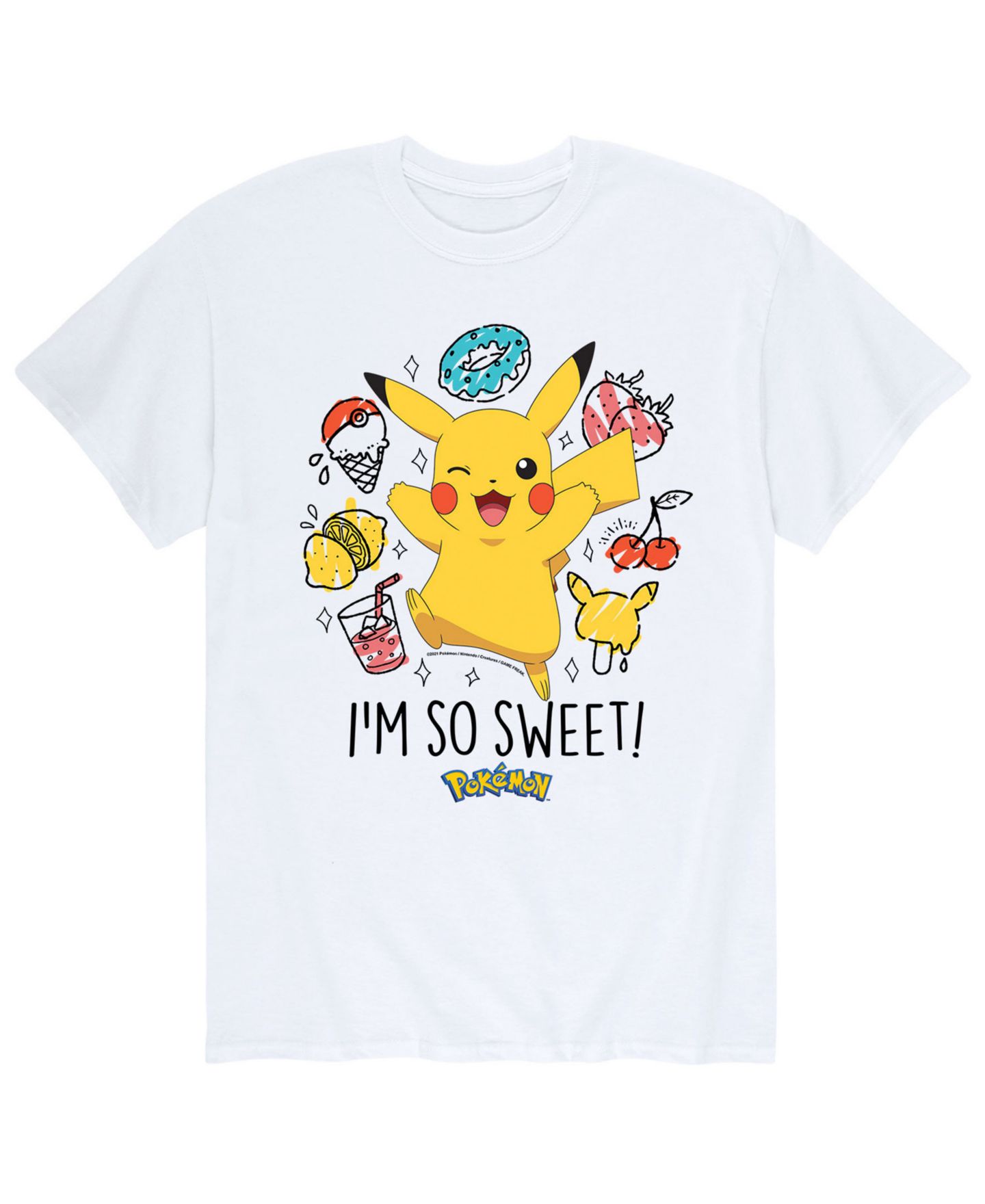 Мужская футболка AIRWAVES Pokemon I'm So Sweet, цвет: Белый — фото 1