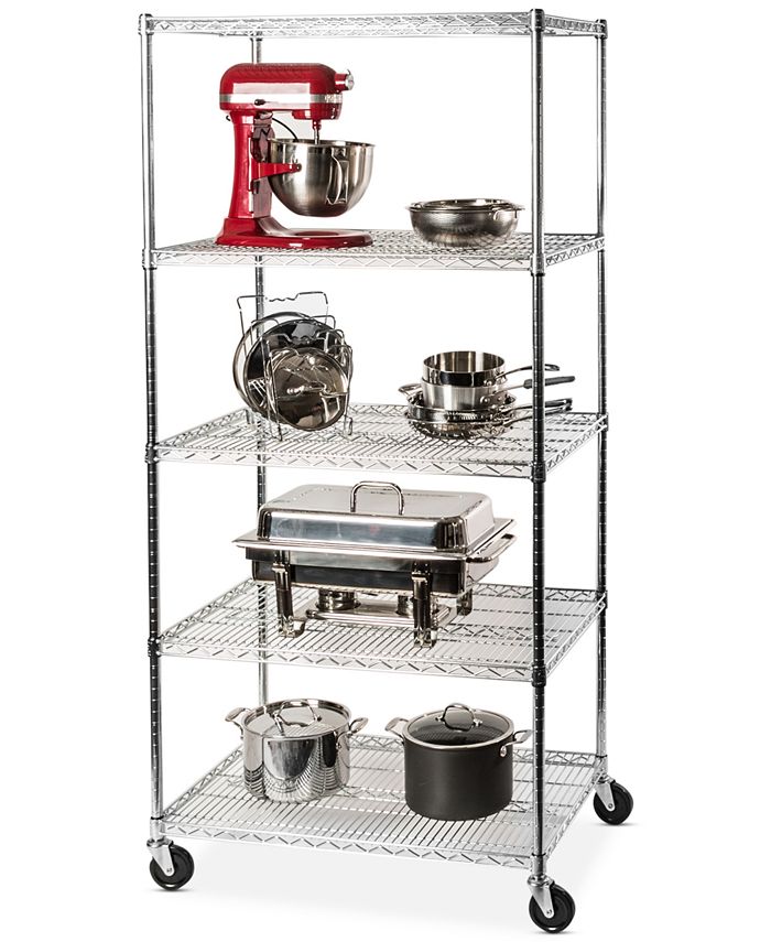 Seville Classics 5Tier NSF Steel Wire Wheeled Shelving Macy's