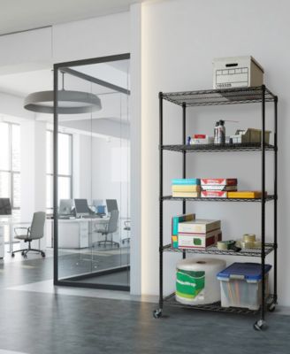 UltraDurable Commercial-Grade 5-Tier NSF Wire Shelving with Wheels