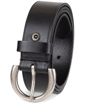 Women's Heat Creased Casual Leather Pant Belt