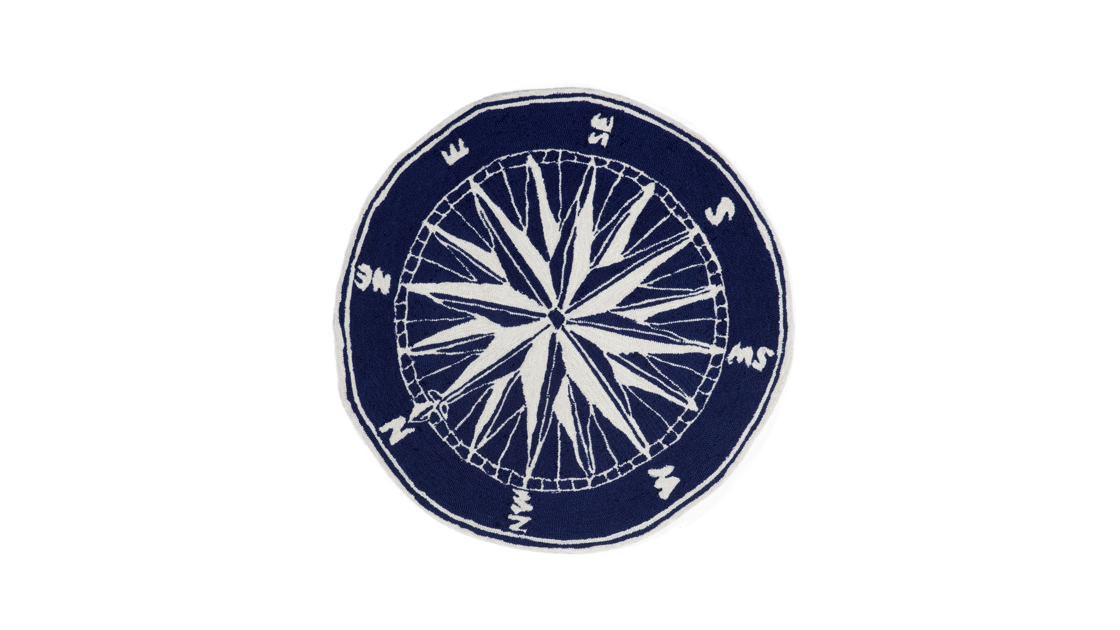 Liora Manne' Frontporch Compass 3' x 3' Round Outdoor Area Rug