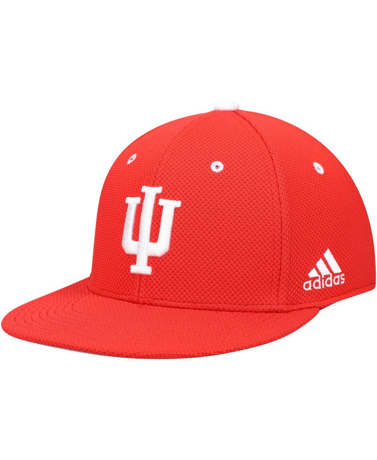 Shop Adidas Originals Men's Adidas Crimson Indiana Hoosiers On-field Baseball Fitted Hat