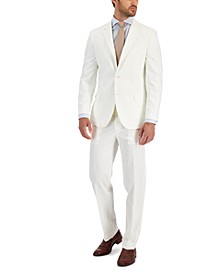 Men's Modern-Fit Cotton/Linen Blend Suit