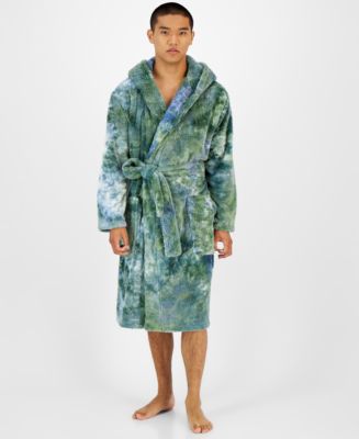 Sun Stone Men s Tie Dyed Hooded Fleece Robe Created for Macy s Macy s