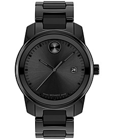 Men's Swiss Bold Verso Black Ceramic Bracelet Watch 42mm
