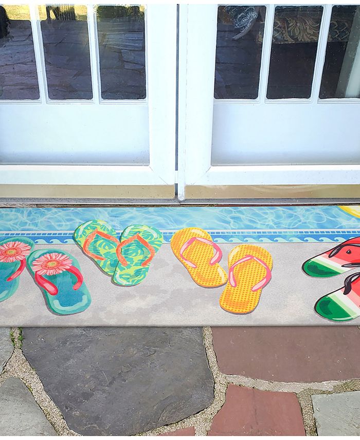 Liora Manne' Illusions Poolside Flip Flops 1'11" x 4'11" Runner Area