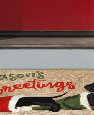 Frontporch Dachsund Greetings 2'6" x 4' Outdoor Area Rug