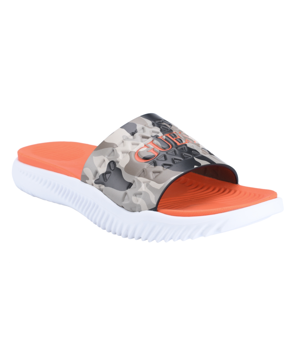 GUESS Men Orange Camo Logo Kreme Slide Sandals Amazon.com | Guess Women main image 4