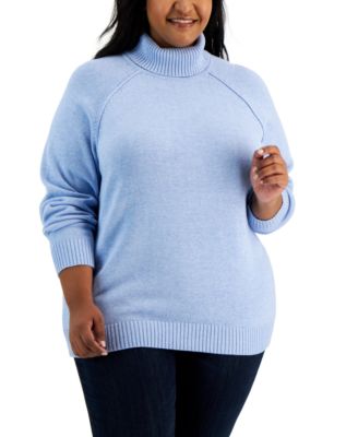 Karen Scott Plus Size Cotton Turtleneck Sweater Created for Macy s Macy s