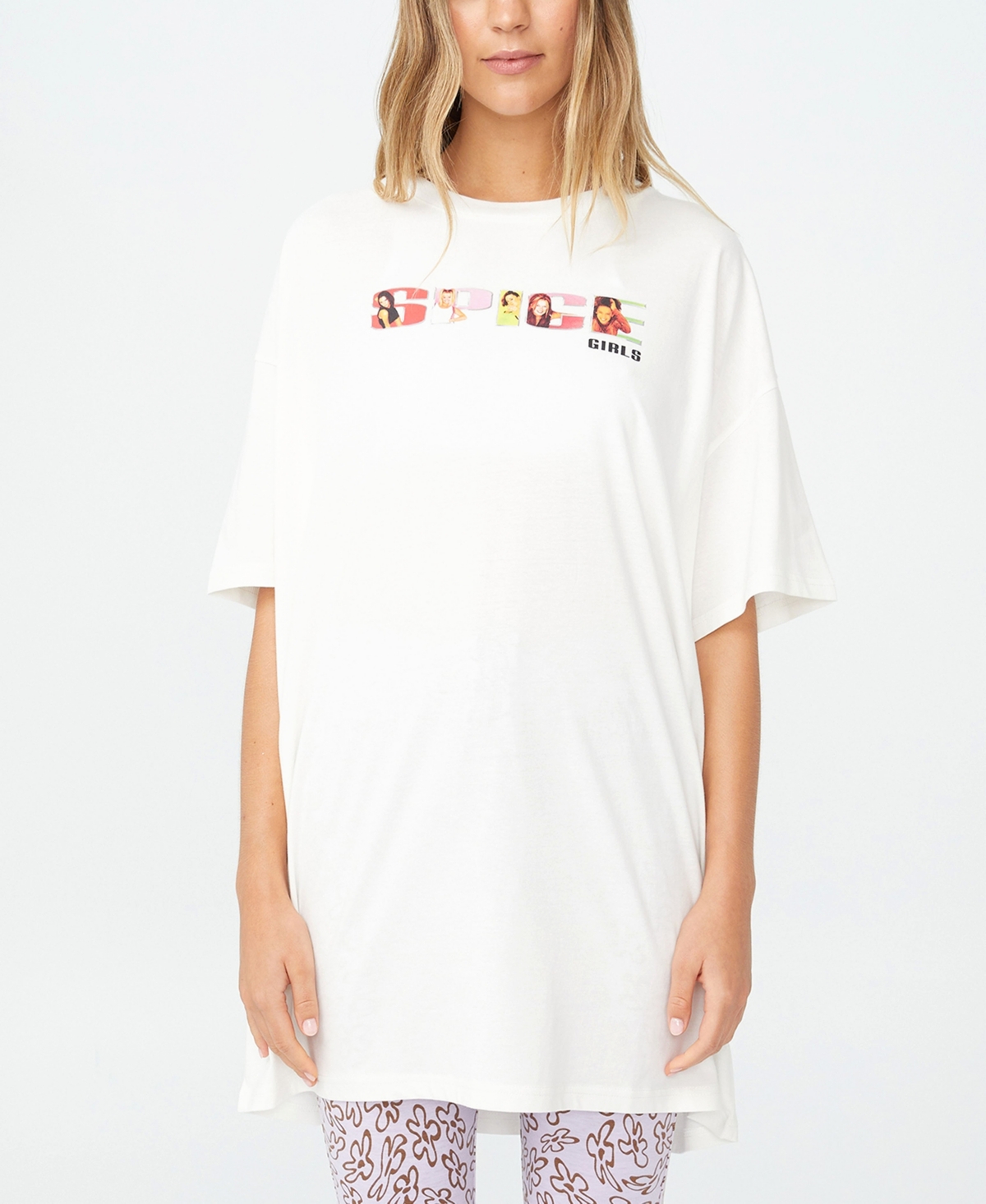 Cotton On Women's 90s T-shirt Nightie In Lcn Br/spice Girls Text