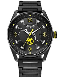 Citizen Men's Eco-Drive Marvel Thor Black Ion-Plated Stainless Steel Bracelet Watch 42mm