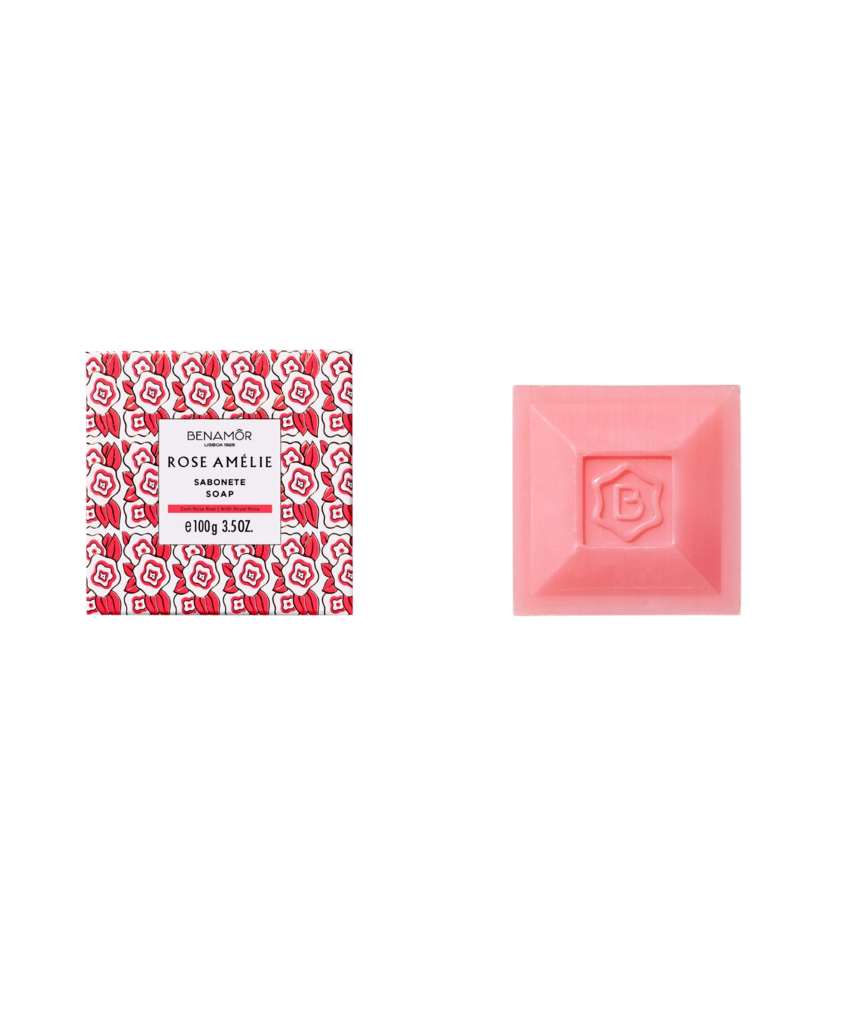 Benamor Women's Sabonete Rose Amelie Perfumed Soap, 0.22 Lbs