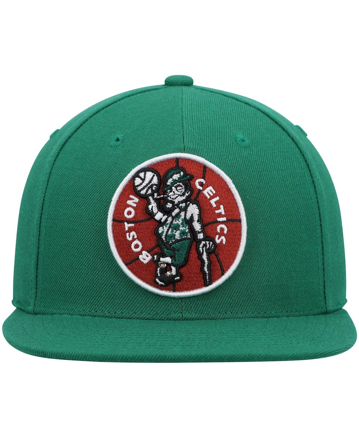 Mitchell & Ness Men's  Kelly Green Boston Celtics Hardwood Classics Mvp Team Ground 2.0 Fitted Hat In Kelly Green
