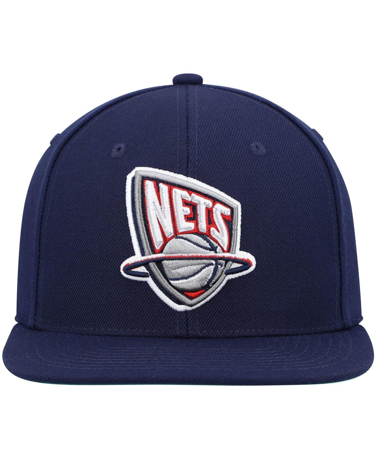 Mitchell & Ness Men's  Navy New Jersey Nets Hardwood Classics Team Ground 2.0 Snapback Hat In Navy